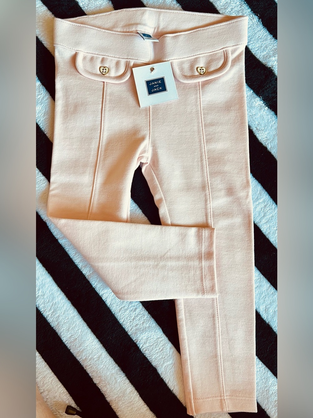 Jack by BB Dakota Baby Pink Quilted Heart-Pocket Leggings